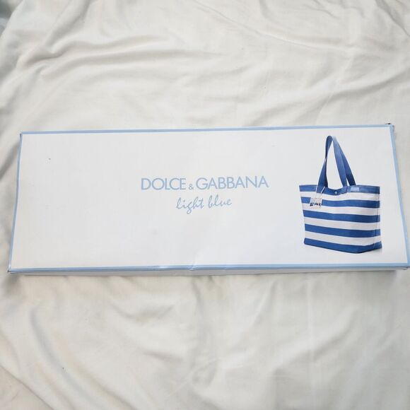 Dolce & Gabbana Blue and White Striped Tote - Picture 2 of 3